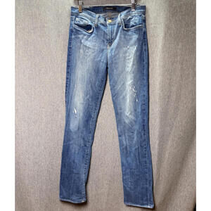 J Brand Women's 27 Jude Mesmerize Jeans‎ Mid-Rise Straight Leg Preppy Hemmed
